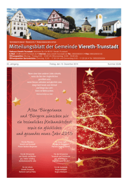 Mitteilungsblatt vom 12.12.2014 - Gemeinde Viereth