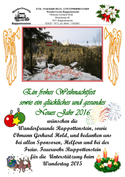 Ein frohes Weihnachtfest sowie ein gl&uuml;ckliches und gesundes