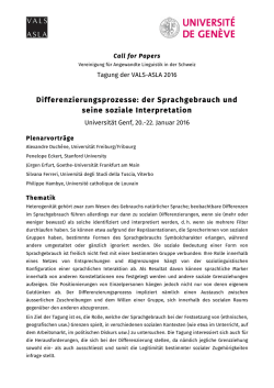 Differenzierungsprozesse: der Sprachgebrauch und seine soziale