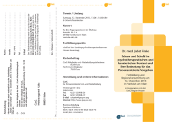 Dr. med. Jobst Finke Scham und Schuld im