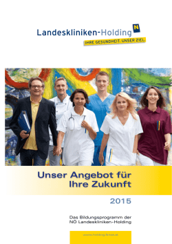 Unser Angebot für Ihre Zukunft - NÖ Landeskliniken