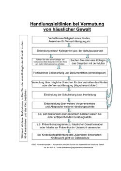 Handlungsleitlinien bei Vermutung von h&auml;uslicher