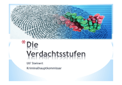 Die Verdachtsstufen