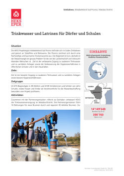 Trinkwasser und Latrinen für Dörfer und Schulen
