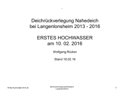 ERSTES HOCHWASSER 2016