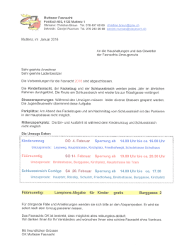 Die Vorbereitungen f&uuml;r die Fasnacht 2016 sind