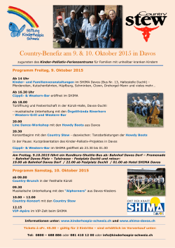 Programm Country-Benefiz-Wochenende - Flyer - SHIMA