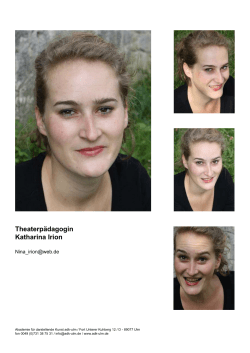 Theaterpädagogin Katharina Irion - adk-ulm