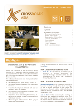 Highlights - Crossroads Asia