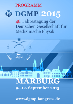 Hauptprogrammheft - 47. Jahrestagung der Deutschen Gesellschaft