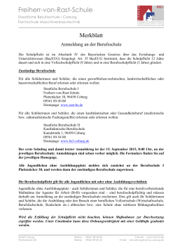 Merkblatt Anmeldung 2015 - Freiherr-von-Rast