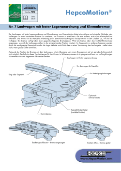 HepcoMotion&reg; Nr. 7 Laufwagen mit fester Lageranordnung und