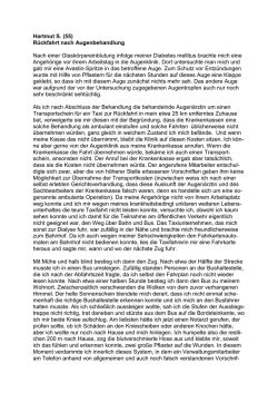 Rückfahrt nach Augenbehandlung