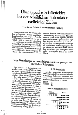 ische Sch&uuml;lerfehler bei der sc ` &deg;chen Sublraklion nat&uuml;rlicher Zahlen