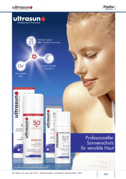 Professioneller Sonnenschutz für sensible Haut