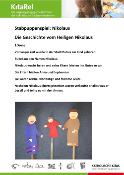 Stabpuppenspiel: Nikolaus Die Geschichte vom Heiligen