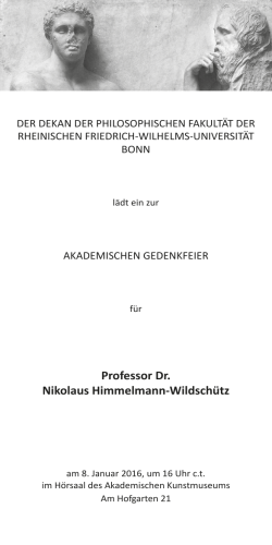 Professor Dr. Nikolaus Himmelmann-Wildschütz