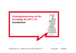 Leistungsbewertung auf der Grundlage des RLP 1