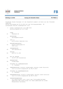 Grundlage dieses Auszuges ist das Hauptbuch erg&auml;nzt
