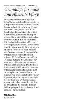 Grundlage f&uuml;r nahe - Spit&auml;ler Schaffhausen