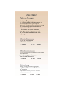 Massage Preisliste PDF