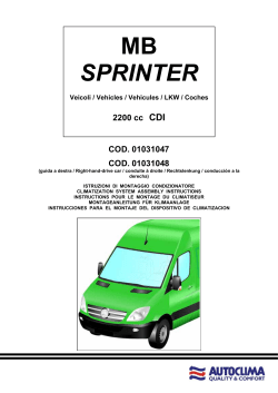 MB Sprinter CDI Einbauanleitung 01031047 + 01031048