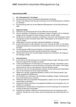 Hausordnung GIBZ