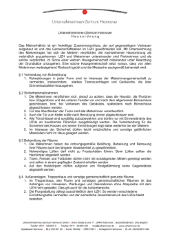 Hausordnung - Unternehmerinnen
