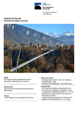 H&auml;ngebr&uuml;cke Sigriswil - Theiler Ingenieure AG