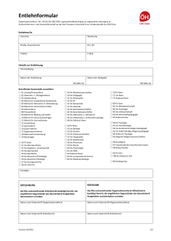 Entlehnformular - Organisationsreferat, ÖH Uni Graz