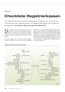 Checkliste Registrierkassen