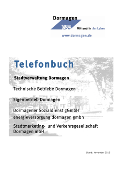 Telefonbuch - Stadt Dormagen
