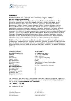 Mediadaten Das Telefonbuch 633 Landkreis Bad Kreuznach