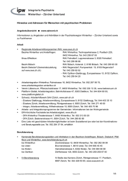 Hinweise und Adressen f&uuml;r Menschen mit psychischen Problemen
