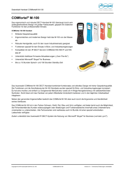 Datenblatt Handset COMfortel® M-100