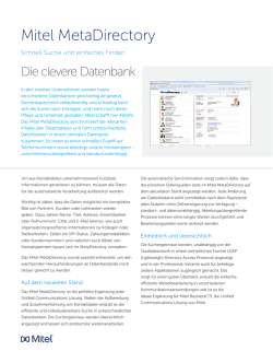 Mitel MetaDirectory