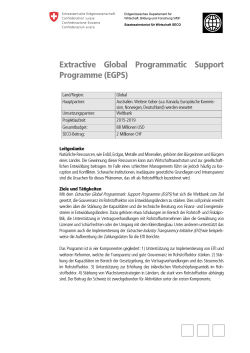 Extractive Global Programmatic Support Programme (EGPS)