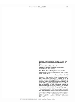 593 Phosphaalkenes, RP=CR2, 1 are proving to be remark· ably