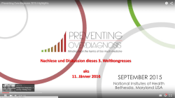 Präsentation Veranstaltung “Überdiagnose vermeiden”