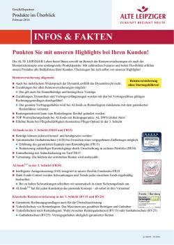 Infoblatt Punkten Sie mit unseren Highlights!