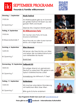 IKI Kulturprogramm September 2013