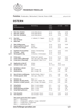 ostern - Freiberger Porzellan