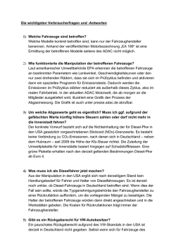 Die wichtigsten Verbraucherfragen und -Antworten 1