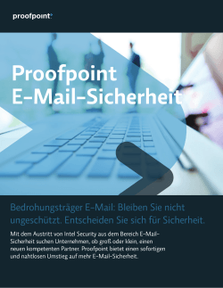 Proofpoint E-Mail-Sicherheit