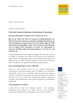INFORMATION - Mode Heim Handwerk
