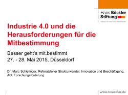Industrie 4.0 - Hans-B&ouml;ckler