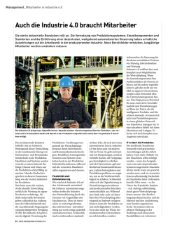 Auch die Industrie 4.0 braucht Mitarbeiter
