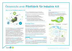 Österreichs erste Pilotfabrik für Industrie 4.0
