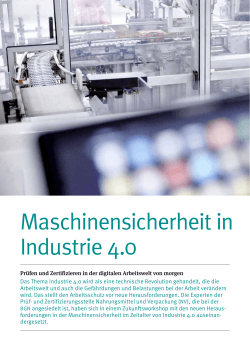 Maschinensicherheit in Industrie 4.0