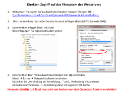 Voraussetzungen für direkten Zugriff auf Filessystem des Webservers